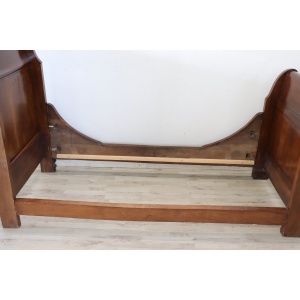 19th century antique solid walnut single bed