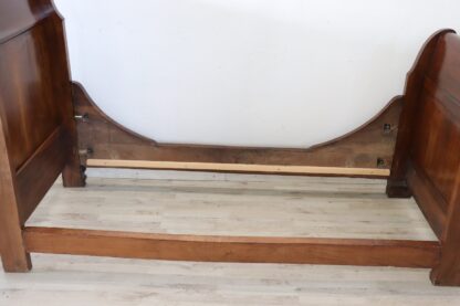 19th century antique solid walnut single bed - Image 10