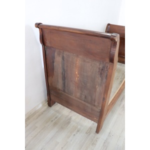 19th century antique solid walnut single bed