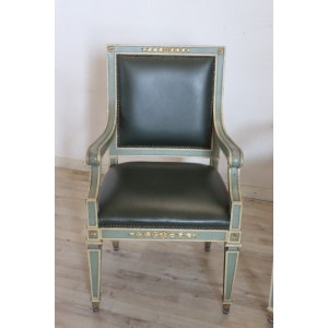 Pair of Louis XVI style armchairs