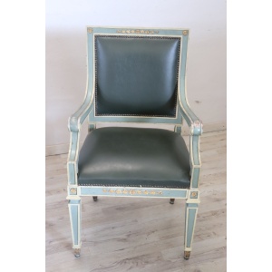 Pair of Louis XVI style armchairs