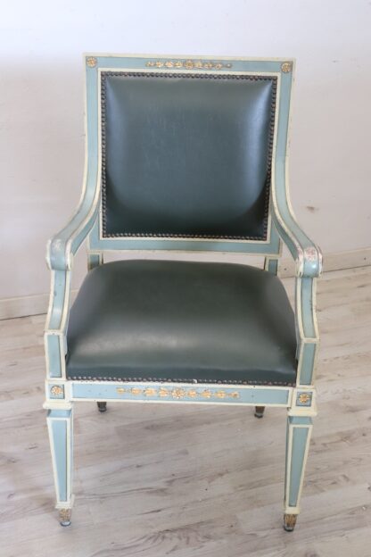 Pair of Louis XVI style armchairs - Image 3