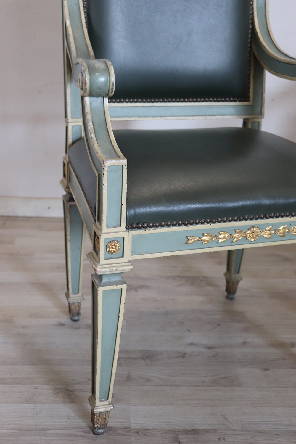 Pair of Louis XVI style armchairs