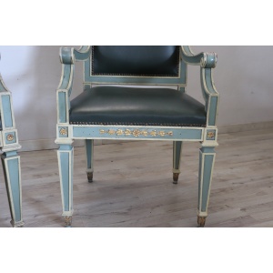 Pair of Louis XVI style armchairs