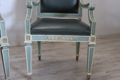 Pair of Louis XVI style armchairs - Image 7