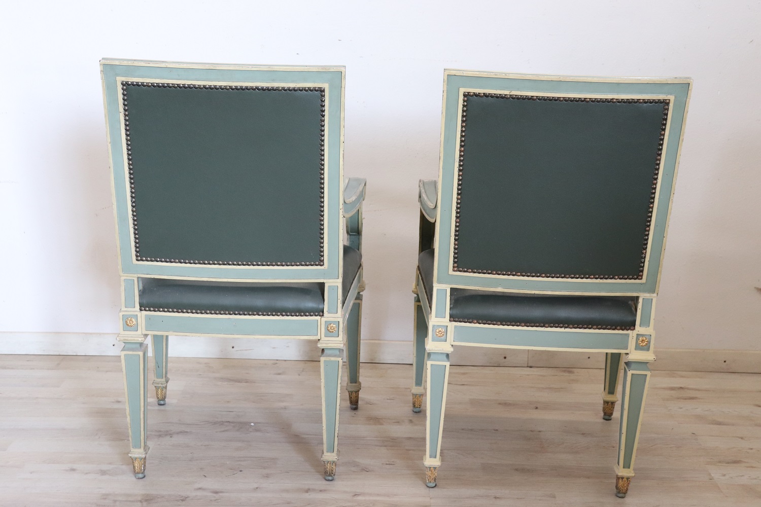 Pair of Louis XVI style armchairs