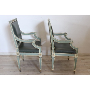 Pair of Louis XVI style armchairs