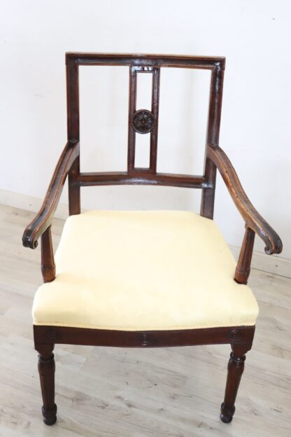 Pair of antique walnut armchairs - Image 4
