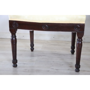Pair of antique walnut armchairs