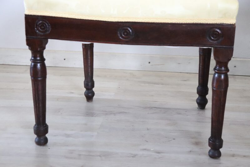 Pair of antique walnut armchairs