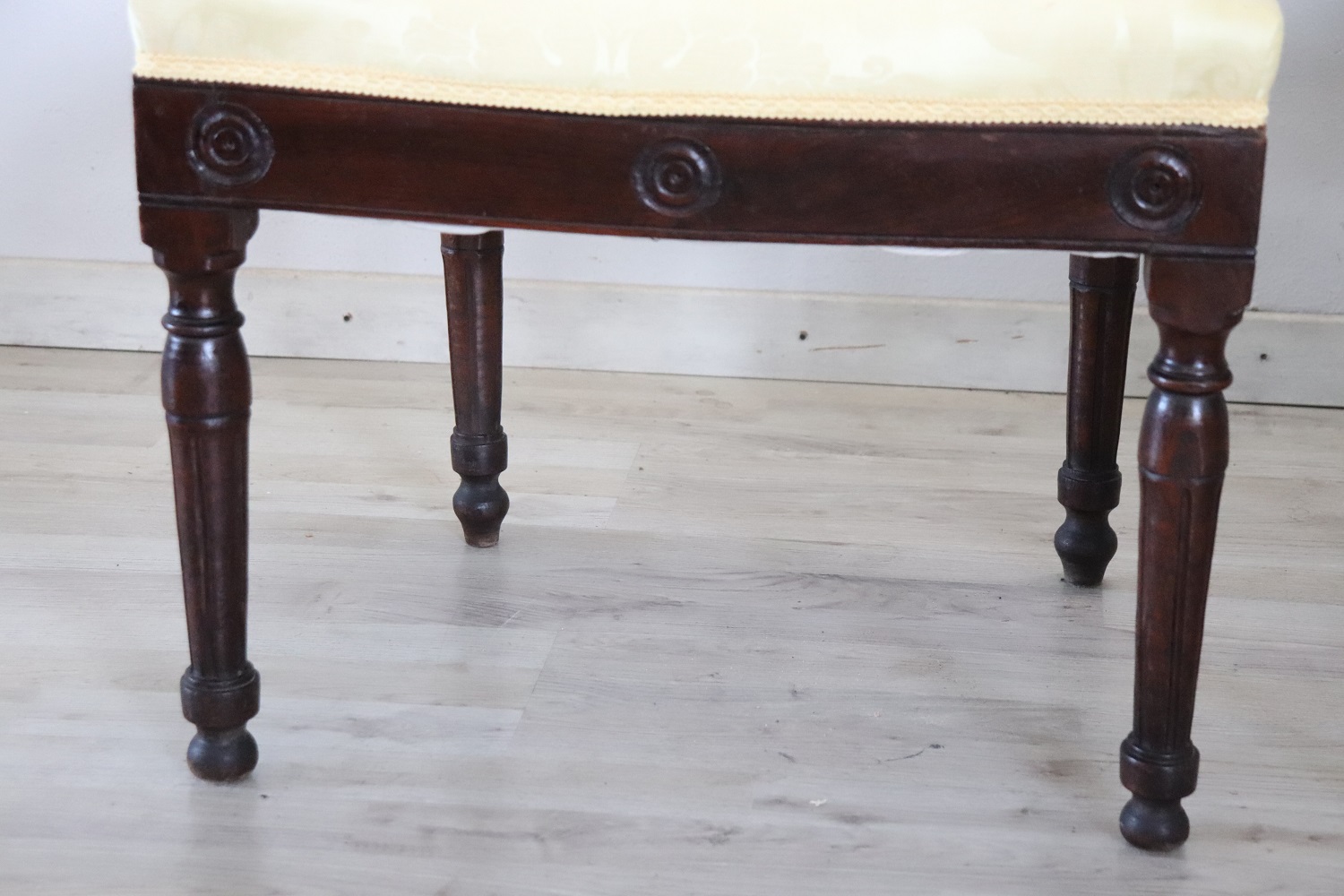 Pair of antique walnut armchairs