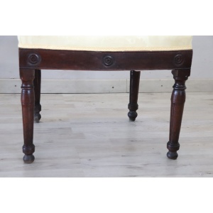 Pair of antique walnut armchairs