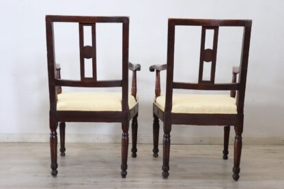 Pair of antique walnut armchairs - Image 11