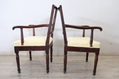 Pair of antique walnut armchairs - Image 12