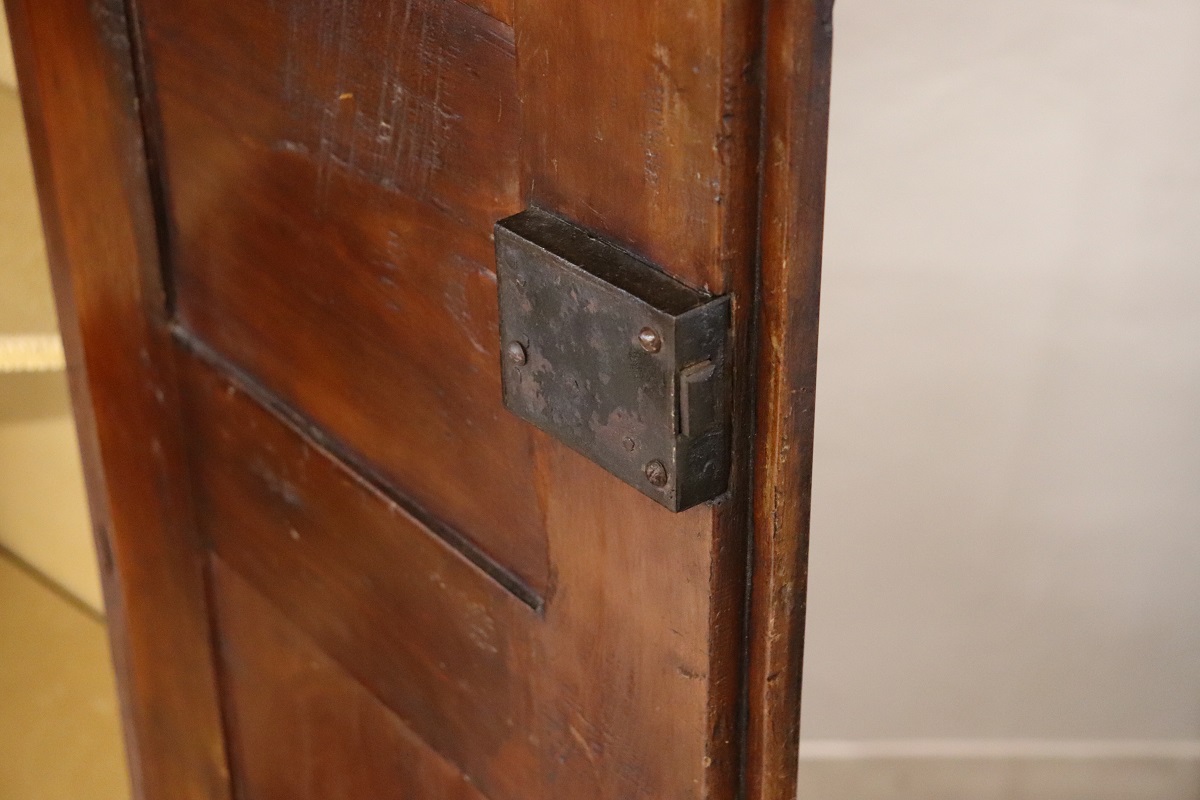 Antique solid walnut corner cabinet