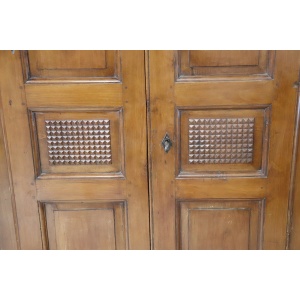Antique solid walnut corner cabinet