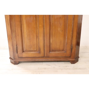 Antique solid walnut corner cabinet