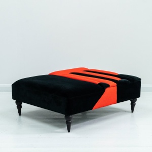 Dripped Paint Ottoman by Jay & Co