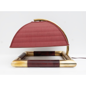 Tommaso Barbi Style Mid-century Modern Italian Brass Table Lamp, 1970s