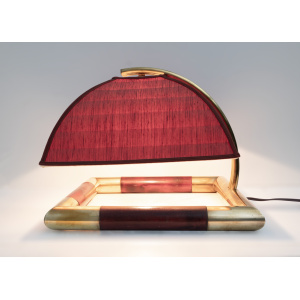 Tommaso Barbi Style Mid-century Modern Italian Brass Table Lamp, 1970s