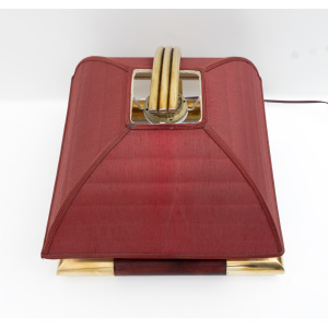 Tommaso Barbi Style Mid-century Modern Italian Brass Table Lamp, 1970s