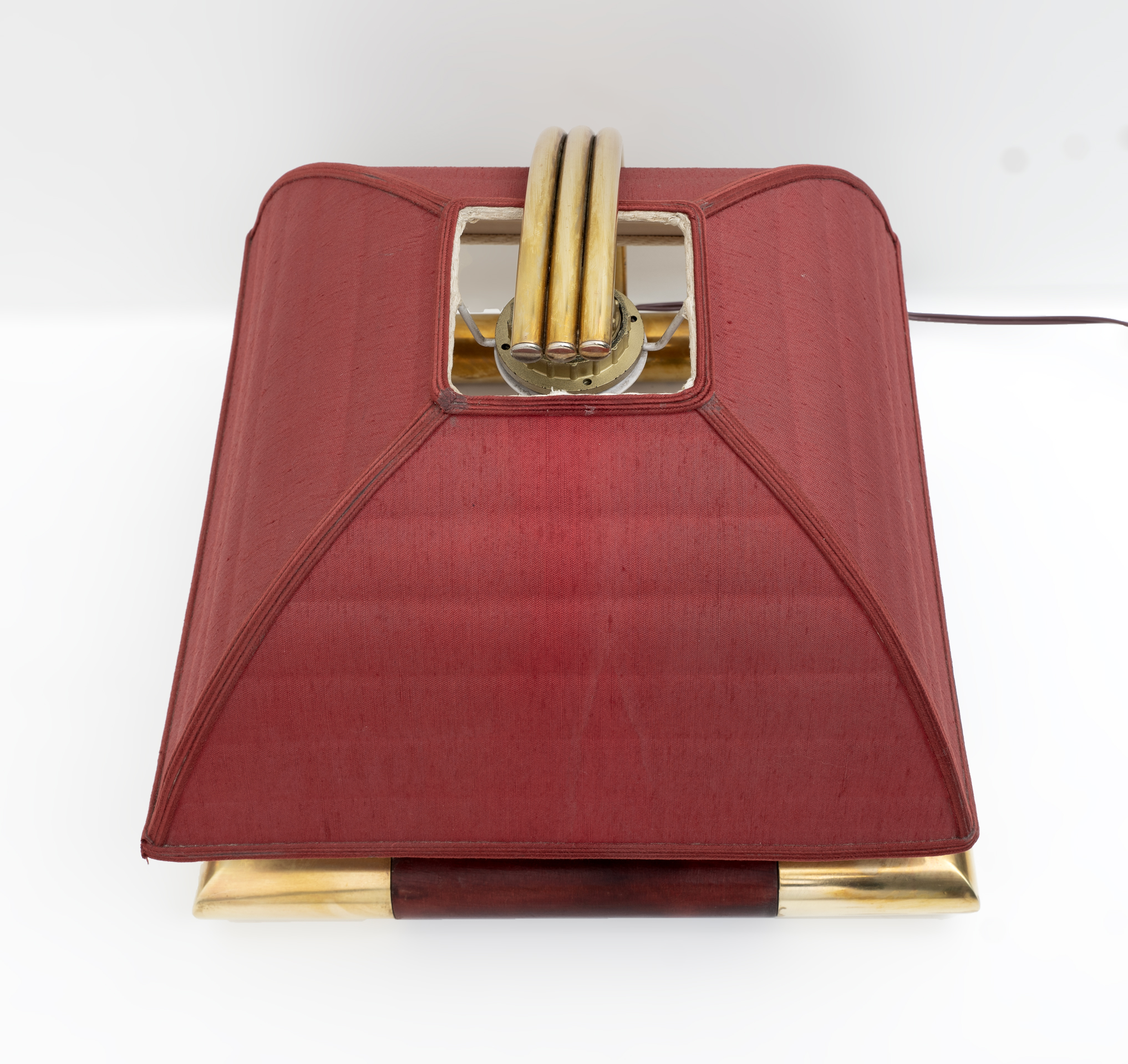 Tommaso Barbi Style Mid-century Modern Italian Brass Table Lamp, 1970s
