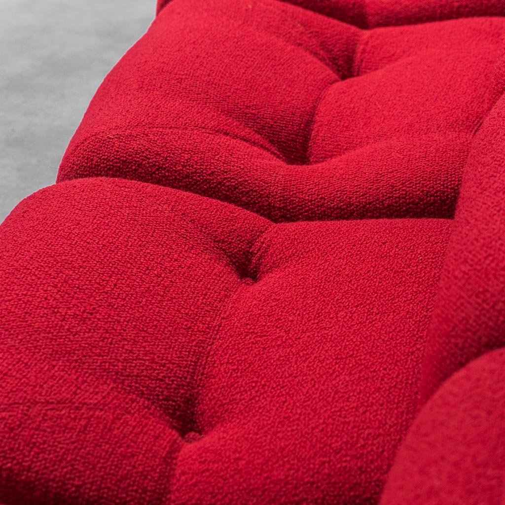 Modular 4 Seater Sofa In Red Fabric 1970s Modern Vintage
