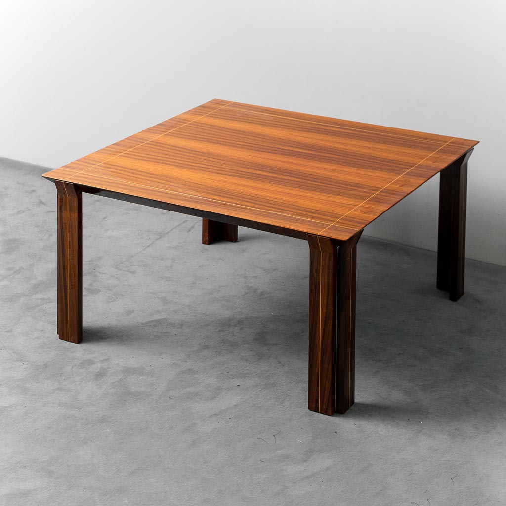 70s vintage modern wooden metal table
