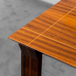 70s vintage modern wooden metal table