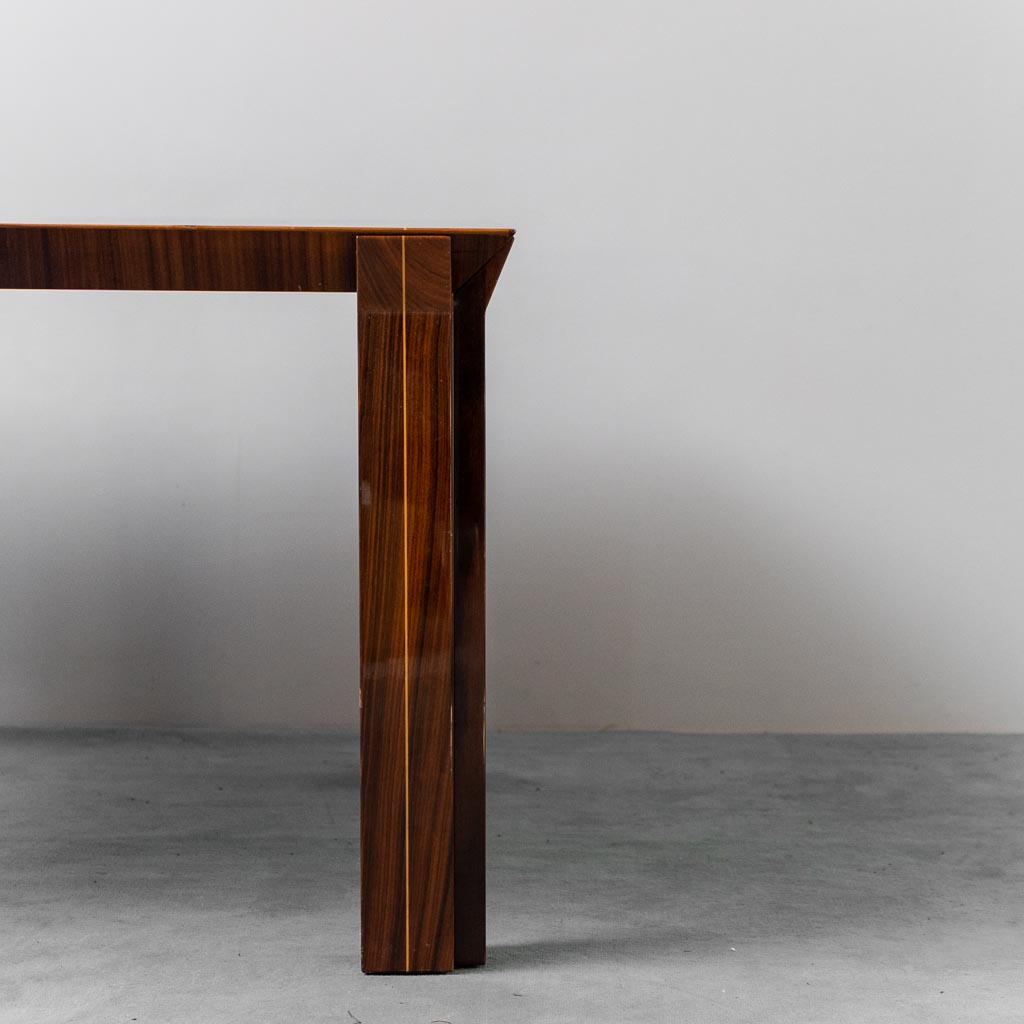 70s vintage modern wooden metal table