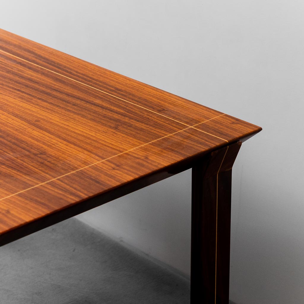 70s vintage modern wooden metal table