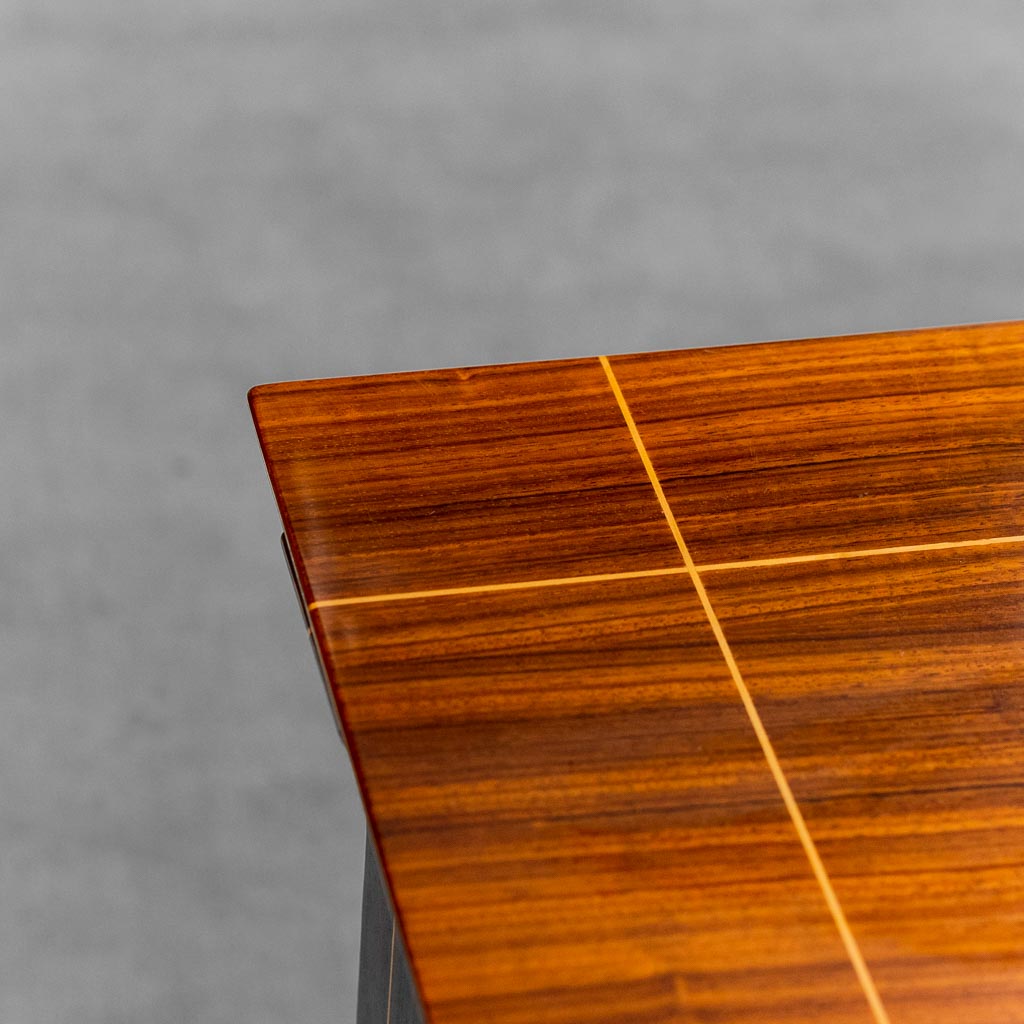 70s vintage modern wooden metal table