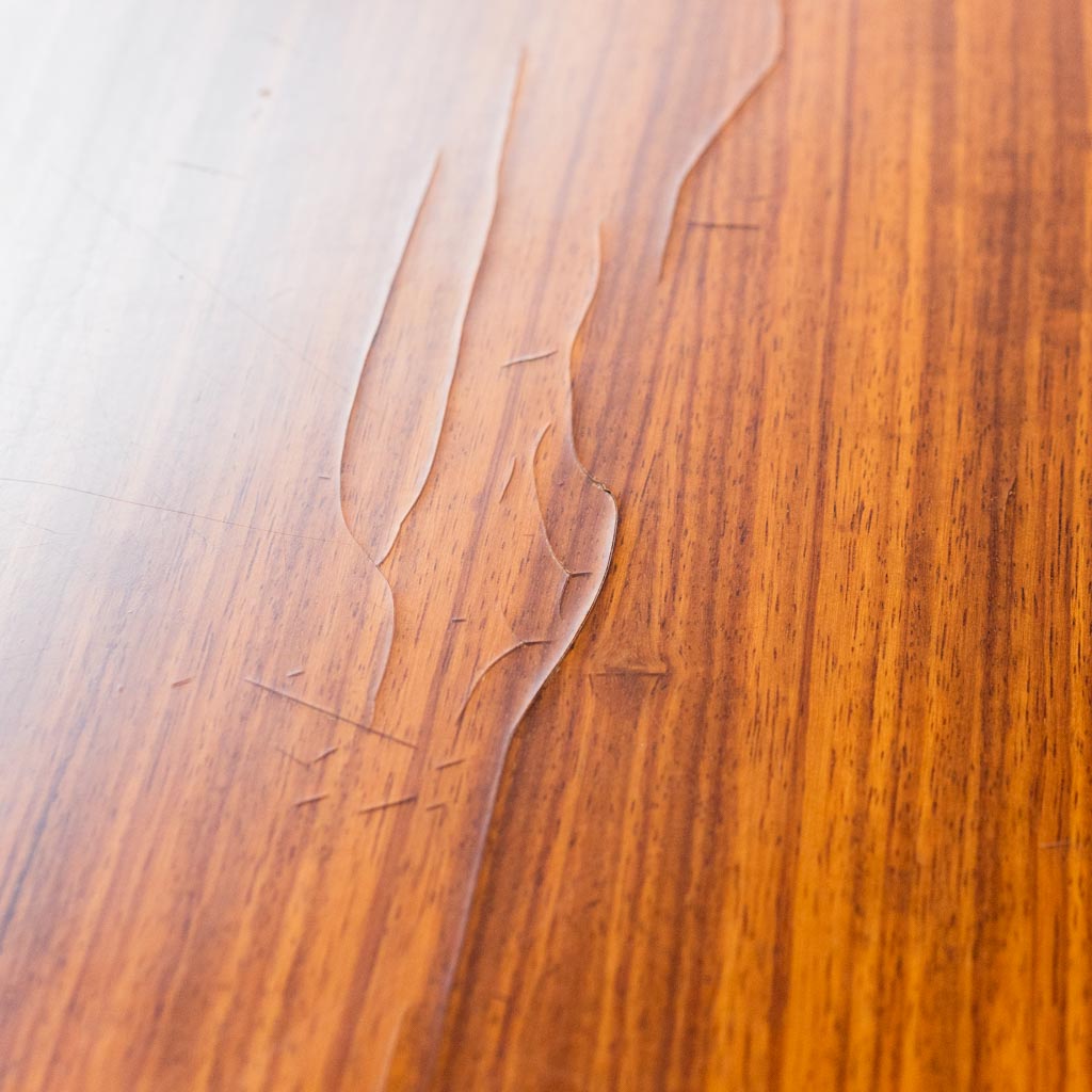 70s vintage modern wooden metal table