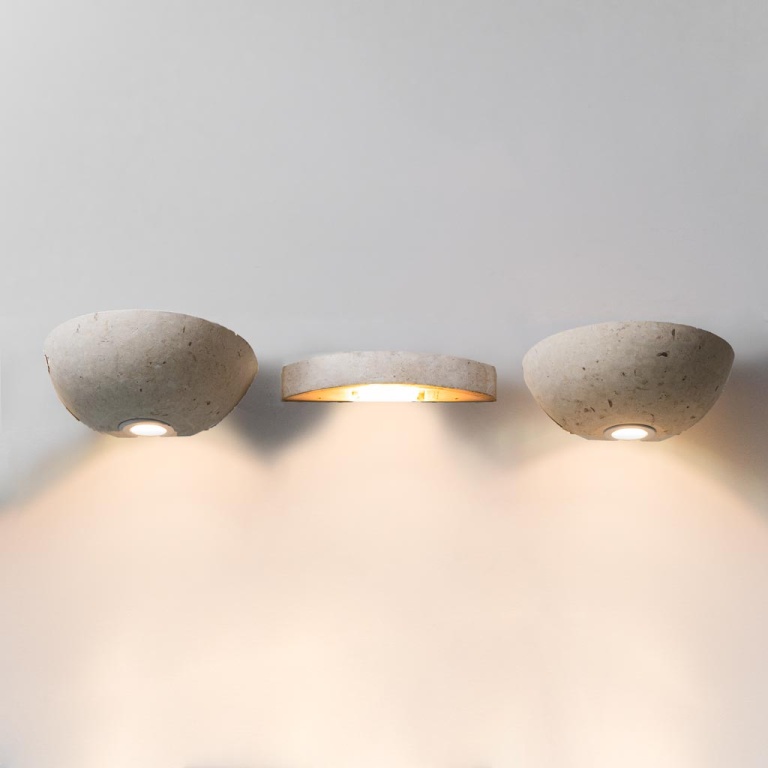 Vintage 90s Targetti stone wall light