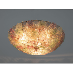 Barovier & Toso Mid-century Modern Murano Glass Flower Basket Ceiling Light, 50s