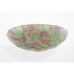 Barovier & Toso Mid-century Modern Murano Glass Flower Basket Ceiling Light, 50s
