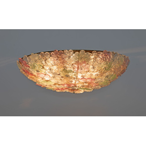 Barovier & Toso Mid-century Modern Murano Glass Flower Basket Ceiling Light, 50s
