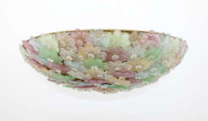 Barovier & Toso Mid-century Modern Murano Glass Flower Basket Ceiling Light, 50s - Image 9
