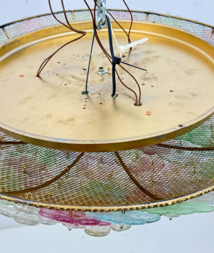 Barovier & Toso Mid-century Modern Murano Glass Flower Basket Ceiling Light, 50s - Image 10