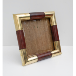 Tommaso Barbi style Mid-century Modern Italian Brass Picture Frame, 1970s