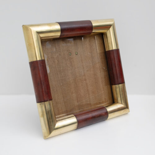 Tommaso Barbi style Mid-century Modern Italian Brass Picture Frame, 1970s