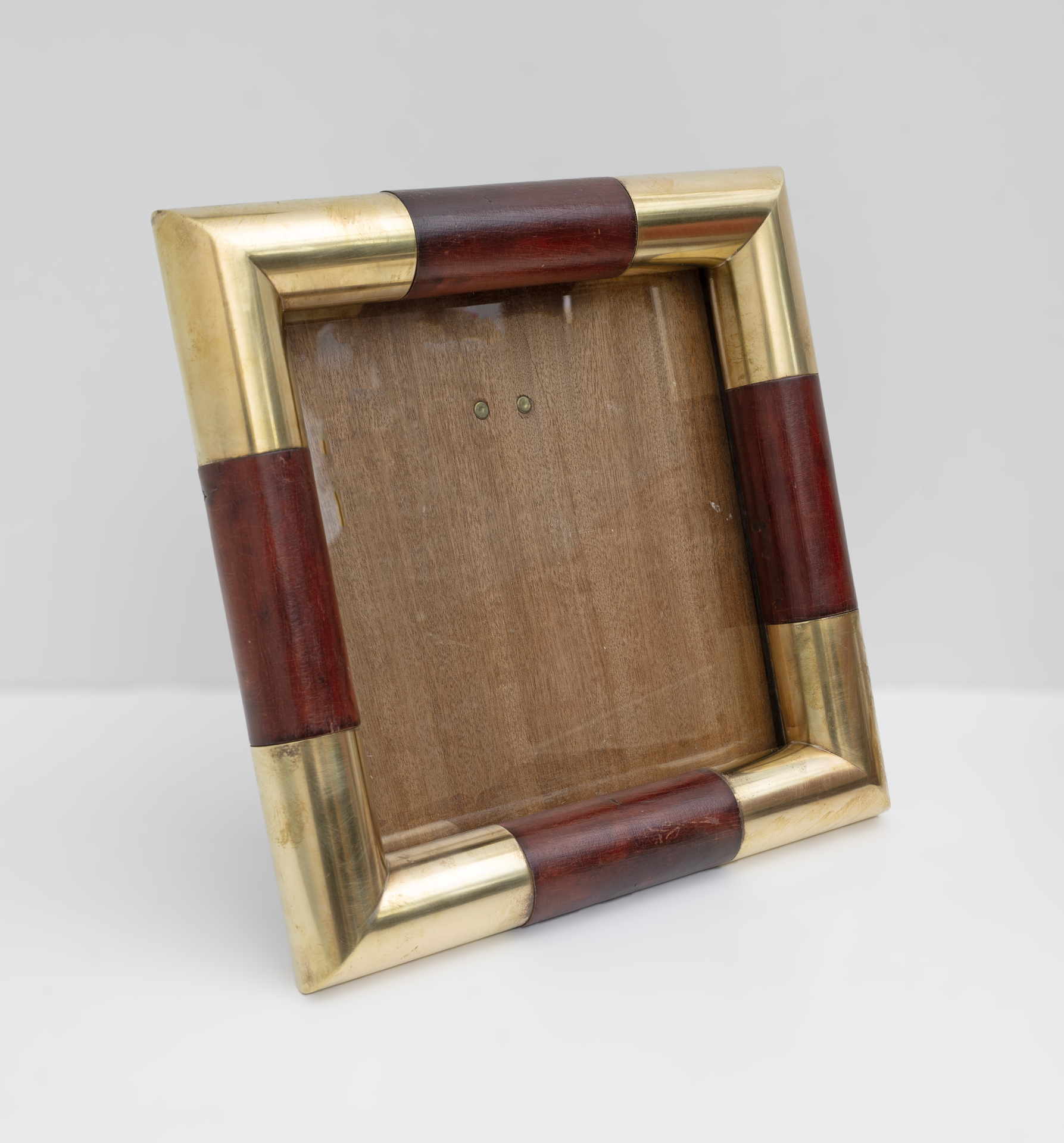 Tommaso Barbi style Mid-century Modern Italian Brass Picture Frame, 1970s