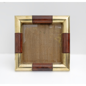 Tommaso Barbi style Mid-century Modern Italian Brass Picture Frame, 1970s