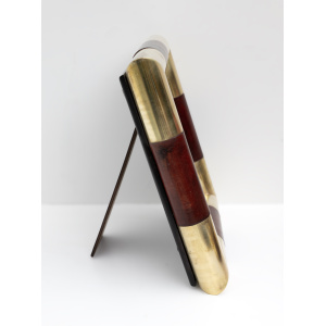 Tommaso Barbi style Mid-century Modern Italian Brass Picture Frame, 1970s