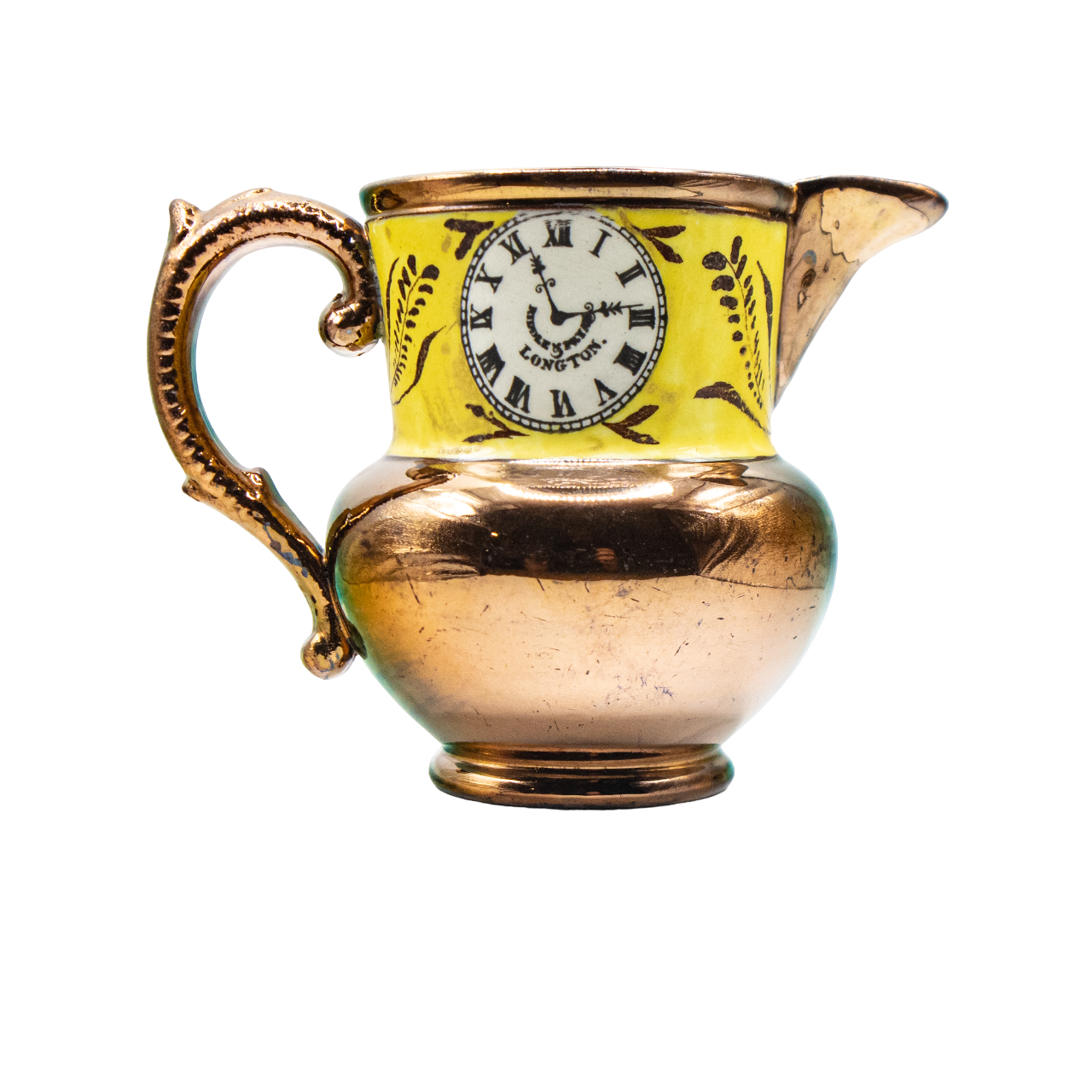 Rare Copper Lustre Jug Advertising Riddle & Bryan
