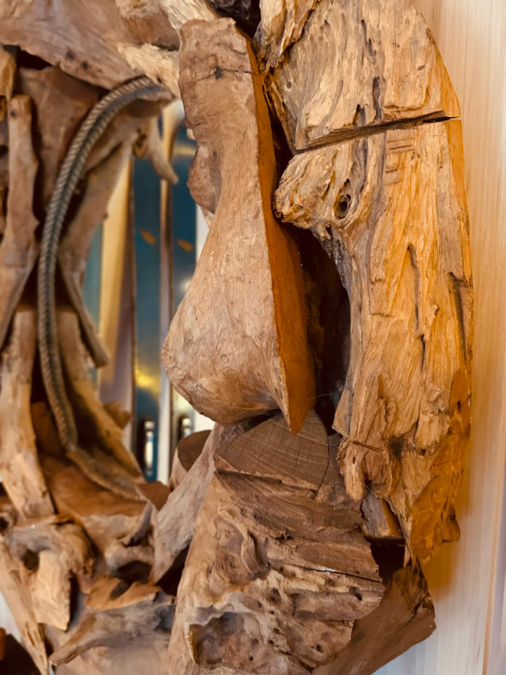 Vintage Driftwood Rustic Wall Mirror