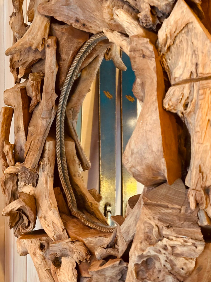 Vintage Driftwood Rustic Wall Mirror