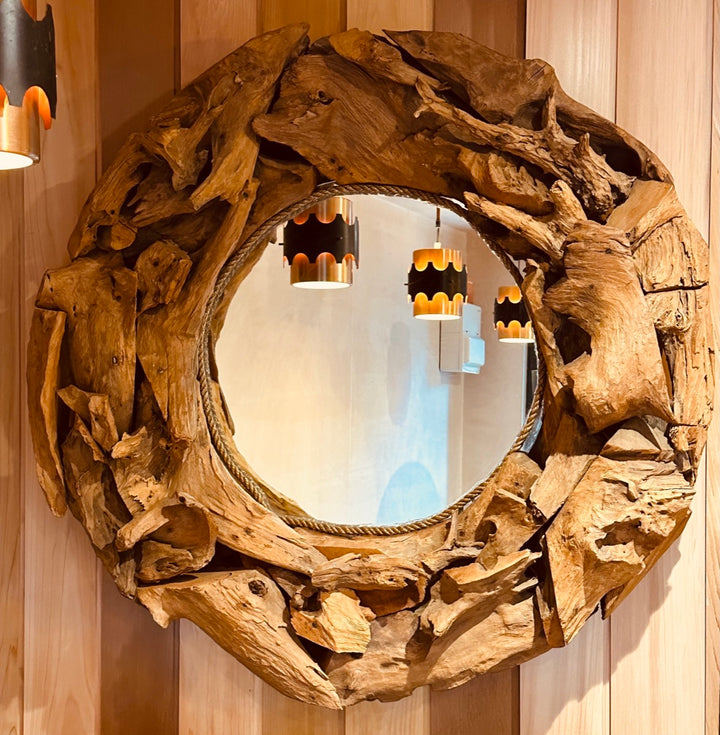 Vintage Driftwood Rustic Wall Mirror