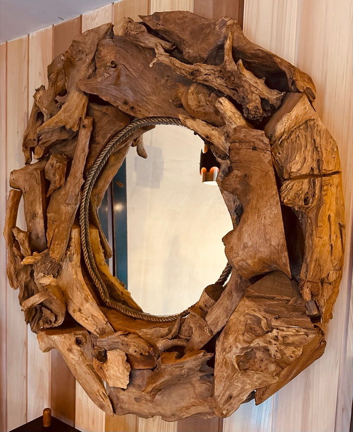 Vintage Driftwood Rustic Wall Mirror
