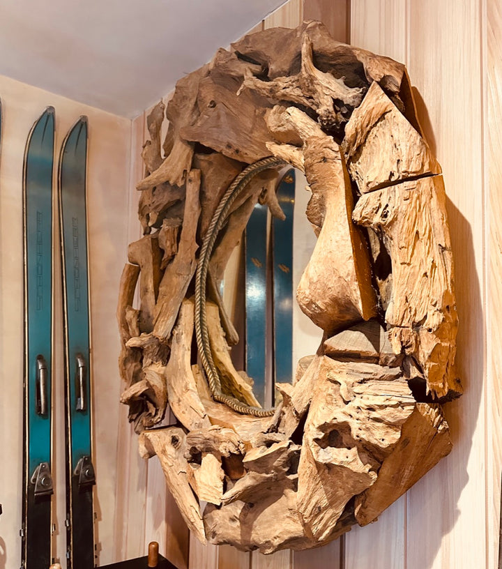 Vintage Driftwood Rustic Wall Mirror